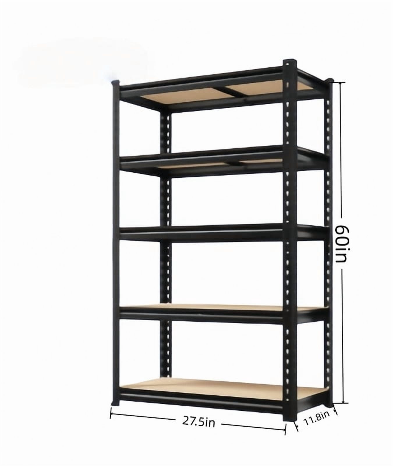 Heavy Duty Garage Shelving Unit, 5-Tier Adjustable Shelves Metal Storage Rack, Utility Shelves