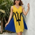 thumbnail image 3 of Barbados National Flag Dress Fashion Beach Long Dresses Female Party Printed Sundress, 3 of 7