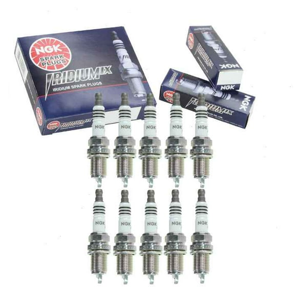 10 pc NGK Iridium IX Spark Plugs compatible with Dodge Ram 3500 8.0L V10 1997-2003