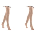 thumbnail image 2 of letairis Stay In Style With These High Knee Socks Any Outfit Made With Nylon And Spandex Over Knee High Sock Skin color S 2Set, 2 of 6