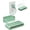 Green, variant on 10 in 1 Flat Plug Power Strip with USB C, PD20W   Station with 4 Outlets and 6 USB Port(3 Type C+3 USB A, 5ft Extension Cord, Non Surge Protector for Travel (White)