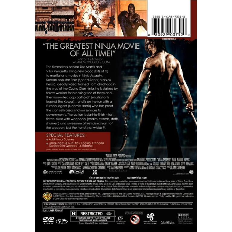 Warner Home Video - Ninja Assassin Action & Adventure DVD