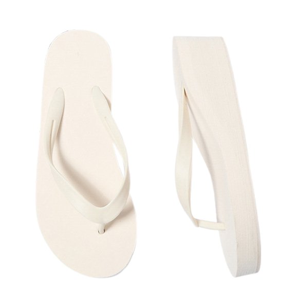 Bibifish Womens Flip Flops Solid Wedge Heel Rubber Thong Sandals Lightweight Casual Summer Beach Slippers