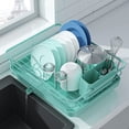 thumbnail image 1 of Kitsure Escurreplatos - Escurreplatos que ahorra espacio, escurreplatos para encimera de cocina, escurridor de cocina de acero inoxidable duradero con soporte para cubiertos, escurridor para platos, c, 1 of 4