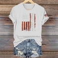 thumbnail image 3 of FchengtaiS 250 Anniversary USA Shirt Women 4th of July Shirts Graphic Loose Tops Crew Neck Short Sleeve Pullover Tunics 250th Birthday T-Shirt Patriotic Shirts Tops White XXXL, 3 of 6