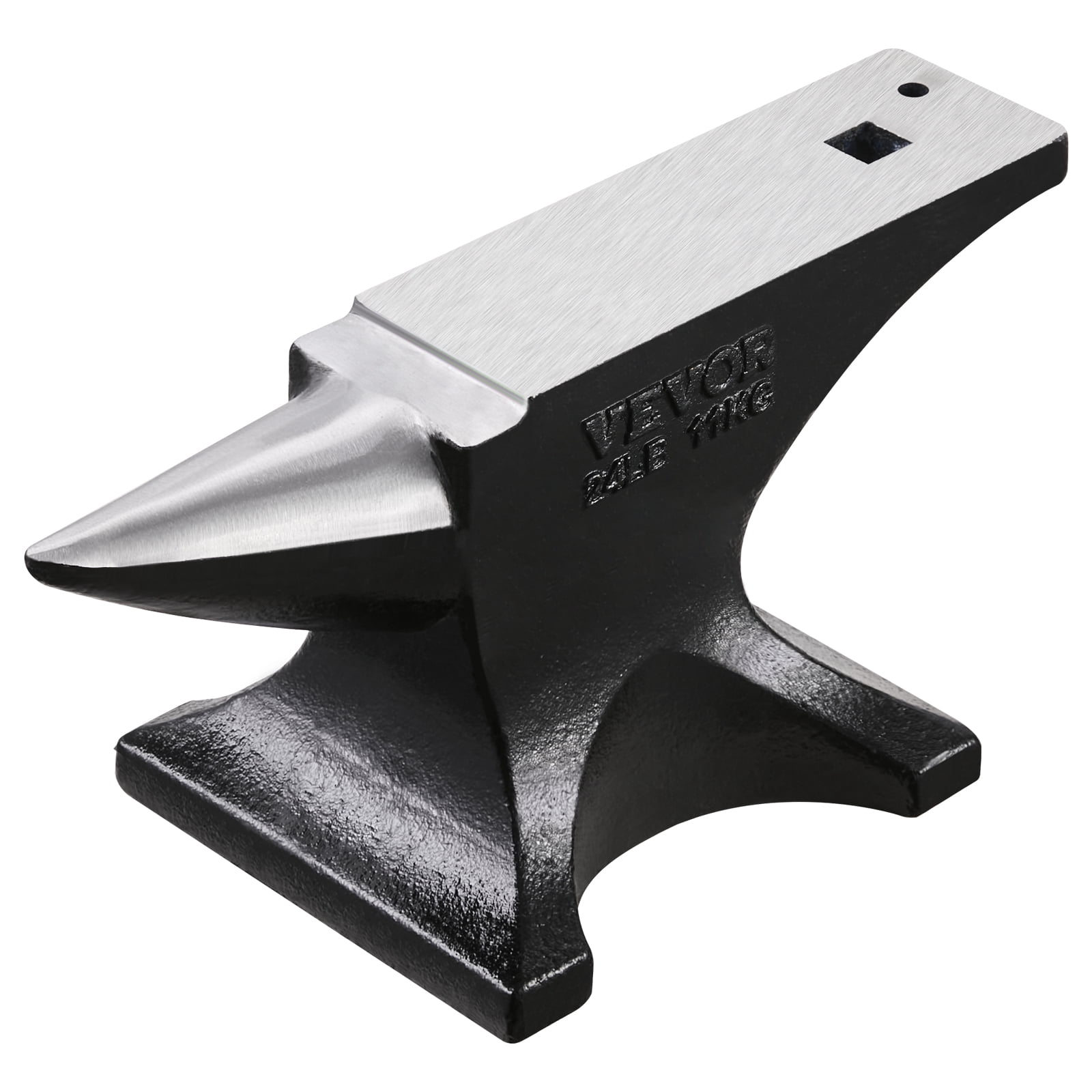 VEVOR Single Horn Anvil 25lbs Cast Steel Anvil Round Horn Anvil