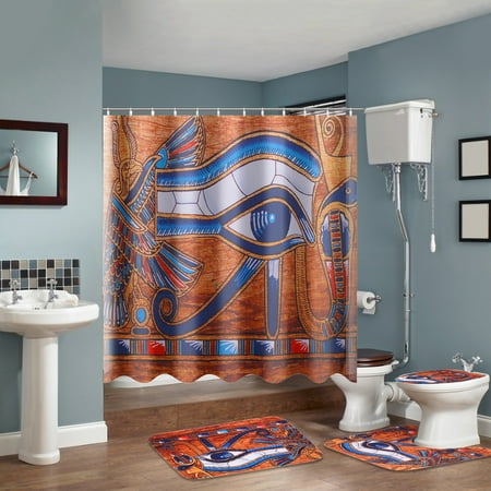 Augienb Bath Shower Curtains Waterproof Bathroom Set Exotic