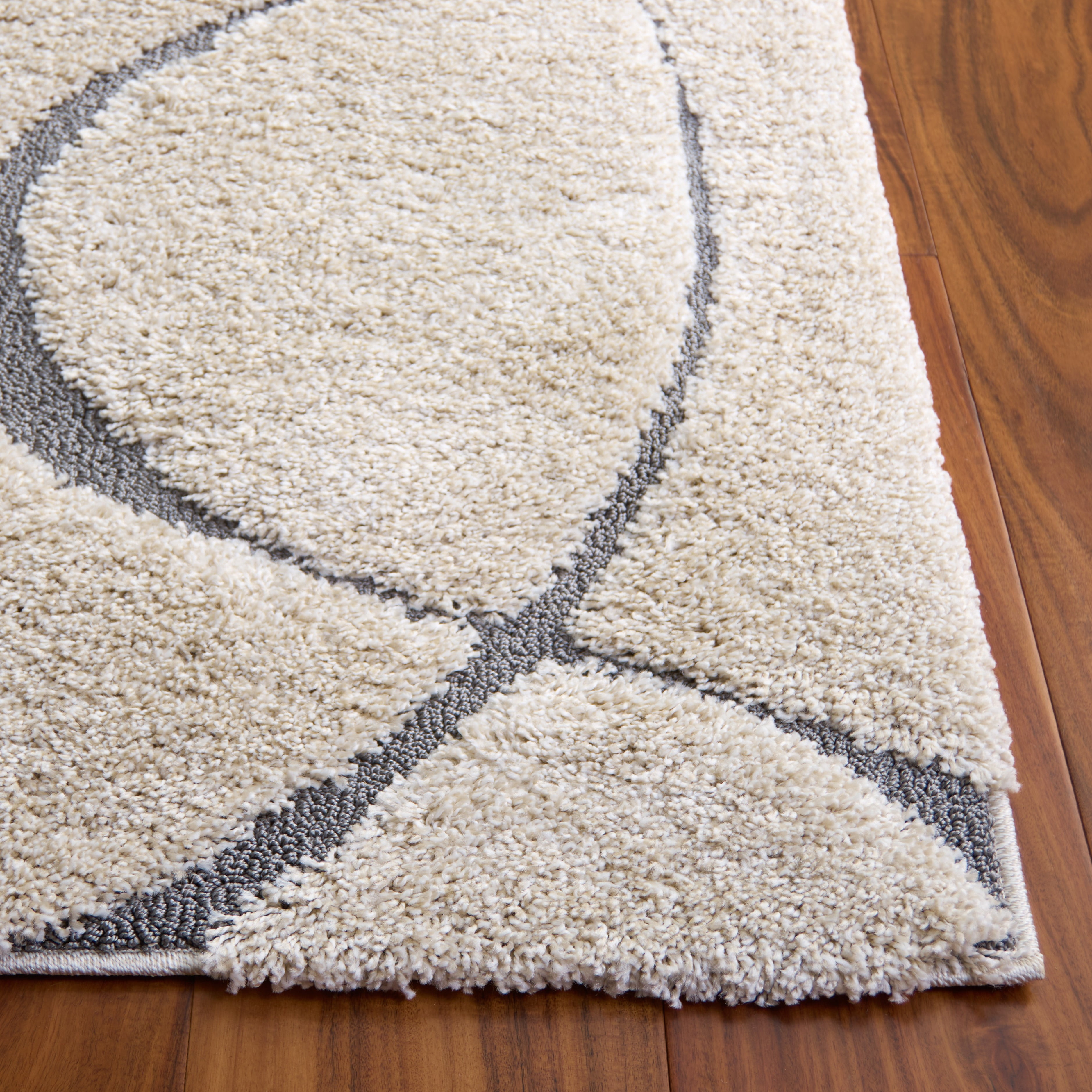Safavieh Florida Tamzen Abstract Shag Area Rug, Cream/Gray, 3' x 3' Square