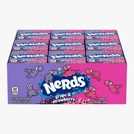 US Toy 1.65 oz Nerds Candy, Strawberry & Grape - Case of 36