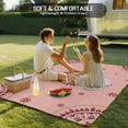 thumbnail image 4 of Pink Floral Outdoor Rug for Patio/Deck/Porch, Non-Slip Large Area Rug 3 x 5 Ft, Circular Flowers Ethnic Abstract Aesthetic Indoor Outdoor Rugs Washable Area Rugs, Reversible Camping Rug Carpet Runner, 4 of 8