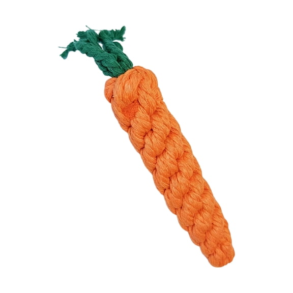Durable Squeaky Plush Duck Dog Toy, Self-Play Boredom Buster for Dogs, Teething Chew Comfort Toy, Flat Lying Design(Carrot)