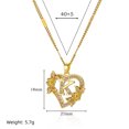 thumbnail image 6 of NICKSUN 26 Letters Heart & Flower Pendant Necklace for Women, Stainless Steel Gold - Tone Personalized Jewelry, 6 of 31