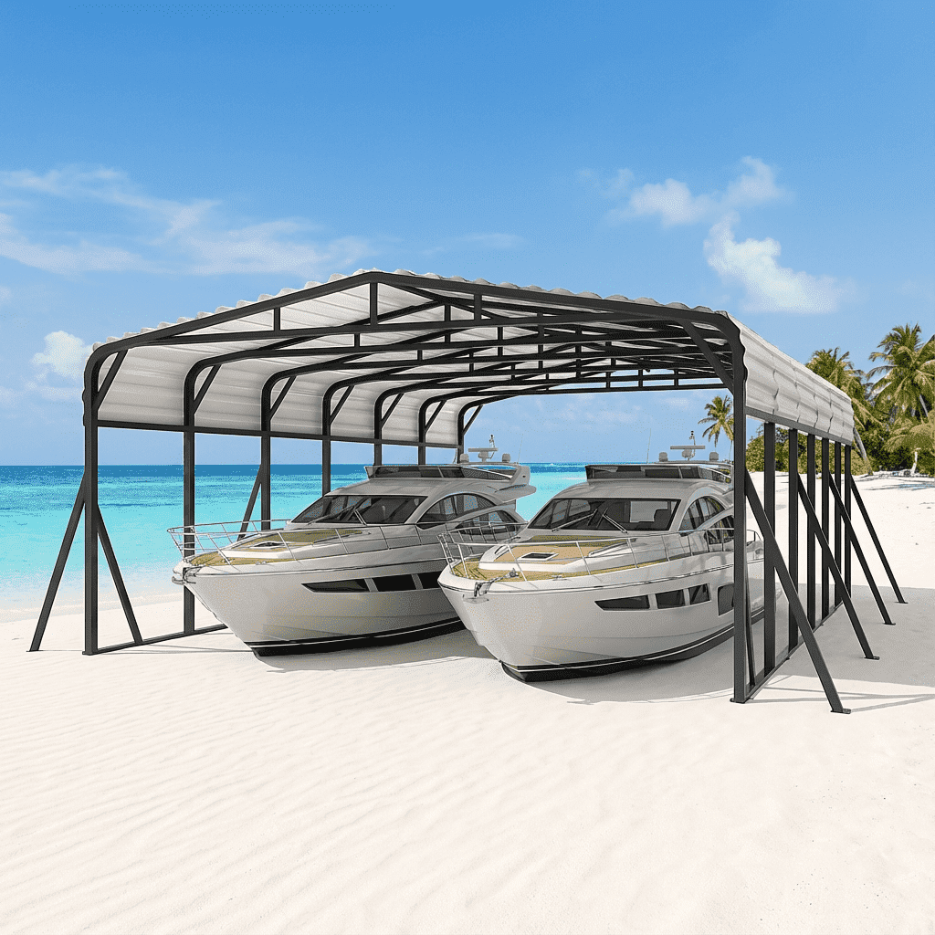 20x30FT Heavy Duty Metal Carport | Snow-Load Resistant Iron Roof | All-Weather Shelter for Cars, Trucks, Boats & Equipment | Quick Assembly | WUKHG