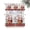 FireBrick, variant on Black Christmas Kitchen Curtains Sets 24 Inch Length Tier Curtain, Ice Cream Snowflakes Pine Needles Check Rod Pocket Window Treatments, Window Valance Curtains for Bathroom/Bedroom/Cafe 3 Panels