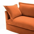 thumbnail image 4 of Luxurious Comfort - Slip-covered Armchair with Chenille Fabric, Orange, 4 of 11