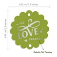 thumbnail image 6 of Inkdotpot Pack Of 50 Real Silver Foil Paper Tags Let Love Sparkle Wedding Favor Hang Tags, 6 of 7