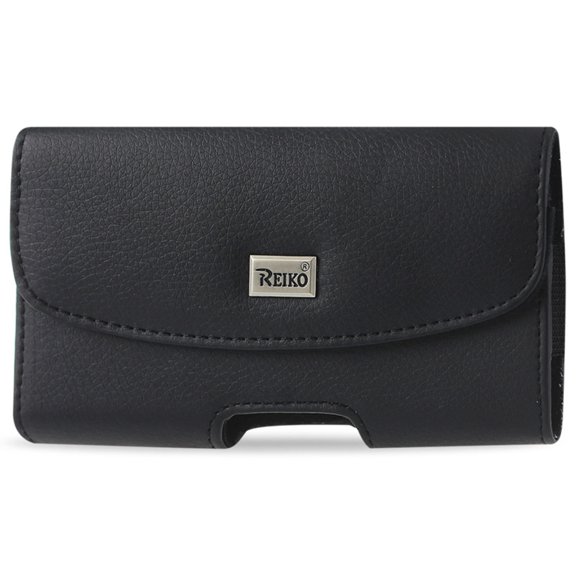Reiko Slim Horizontal Leather Pouch Case for Samsung Galaxy Note 3/N7100, Black