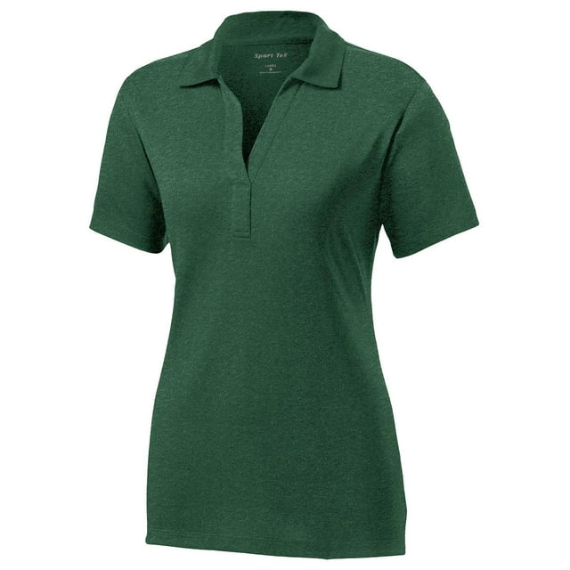 Sport-Tek Polo pour Femmes Heather Contender TG Vert Forêt Heather