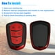 thumbnail image 5 of Unique Bargains TPU 360 Grados Smart Key Fob Case Cover para Cadillac CTS con 5 Botones Llavero Rojo 1 Juego, 5 of 7