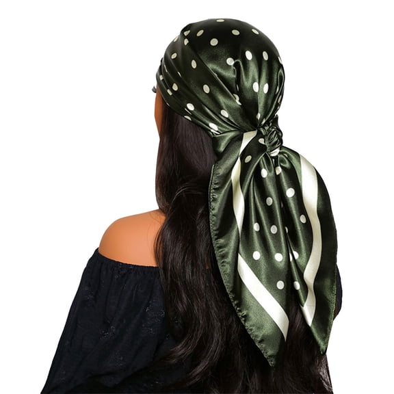 Large Square Headscarf 90x90cm Hair Bandanas Neck Scarves Stylish Soft Artificial Silk for Sleep Beach Daily Wear Parties Decoration