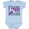 thumbnail image 3 of Inktastic Pancreatic Cancer Bravest Hero I Ever Knew 1 Boys or Girls Baby Bodysuit, 3 of 4