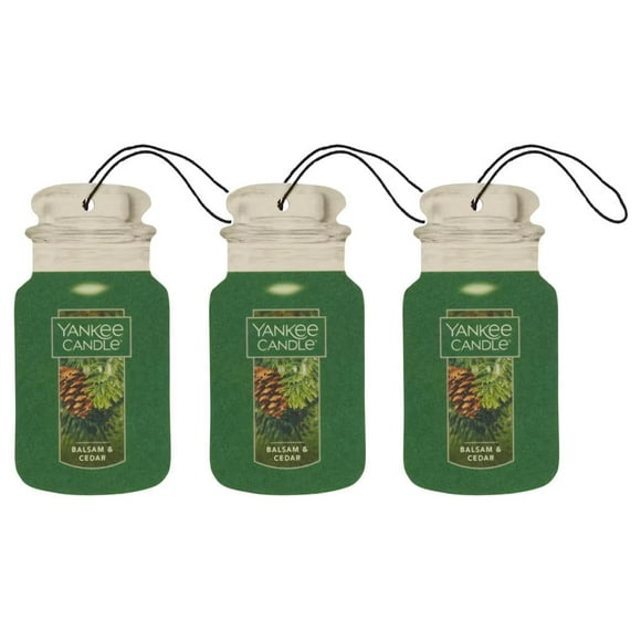 Ambientador para Auto Yankee Candle Balsam y Cedar 3 Paquetes