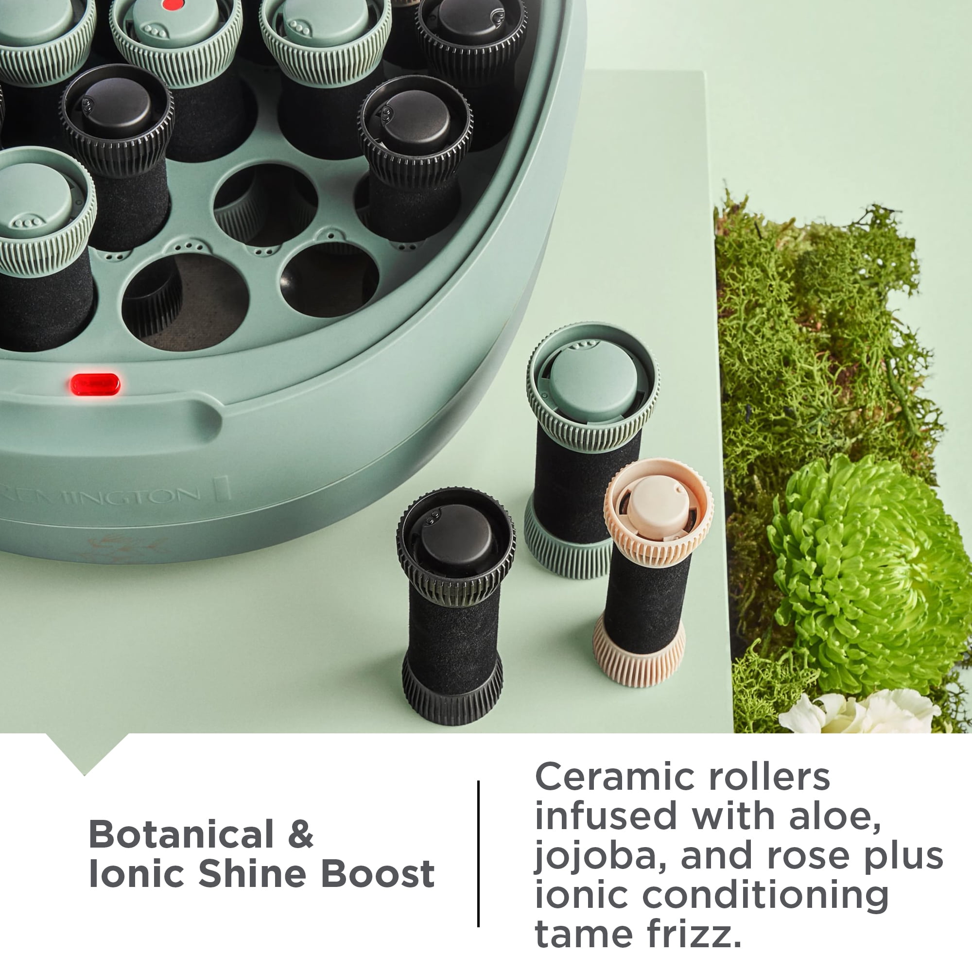 Remington Botanicals Hair Setter with Ceramic Rollers and Ionic Conditioning, 20-Piece Set