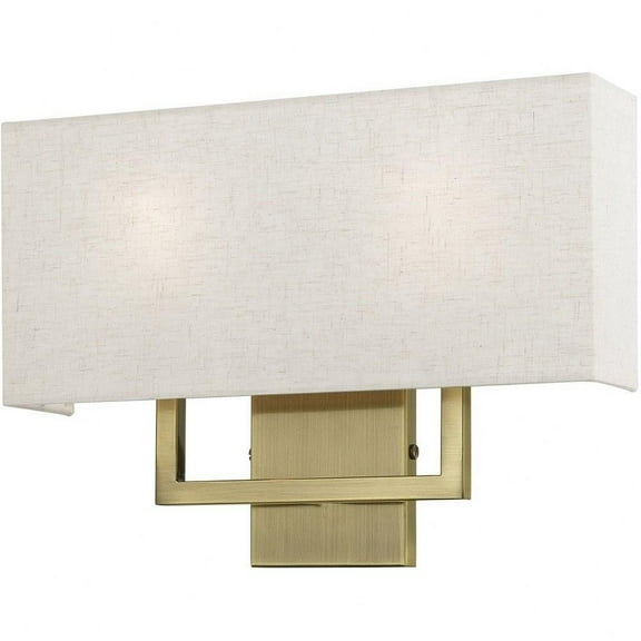 2 Light Ada Wall Sconce in Timeless Style-12 inches Tall and 16 inches Wide-Antique Brass Finish Bailey Street Home 218-Bel-4829464