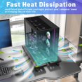 thumbnail image 3 of Computer Tower Stand CPU Stand Adjustable Mobile Cart Holder Desktop Stand with Rolling Locking Caster Wheels PC Tower Stand Holder for Floor Carpet Gaming PC Case Home Office -, 3 of 7