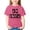 D Pink, variant on ITSAME Anti-Bullying T-Shirt for Girls, Short Sleeve Crewneck Fashion Print Kids Lightweight Casual Shirts Pink Size 7-8T