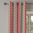 thumbnail image 2 of Ambesonne Snowflake Grommet Curtain, Holly Berries Banner, 50" x 120", Ruby Fern Green, 2 of 6
