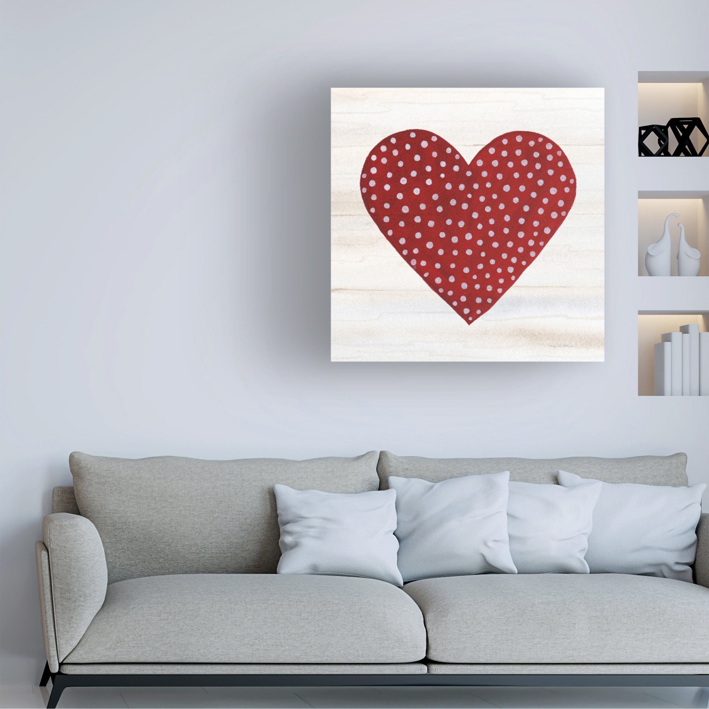 Trademark Fine Art 'Rustic Valentine Heart I' Canvas Art by Kathleen Parr McKenna