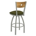 thumbnail image 3 of 830 Voltaire 36" Swivel Counter Stool with Anodized Nickel Finish, Medium Back and Graph Parrot Seat, 3 of 3