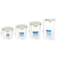 thumbnail image 3 of Yuarrent Latas selladas de plástico, caja de almacenamiento de cocina, recipiente transparente para alimentos, mantiene fresco Organizadores de utensilios de cocina azul S, 3 of 6