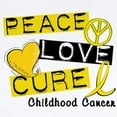 thumbnail image 2 of CafePress - PEACE LOVE CURE Childhood Cancer Infant Bodysuit - Baby Light Bodysuit, Size Newborn - 24 Months, 2 of 4