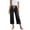 *Black, variant on VBVC Women's Drawstring Wide Leg Capris Jeans, Casual Summer Stretchy Denim Pants For Women, Distressed Ripped Trousers with Pockets,Black,S-2XL