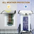 thumbnail image 5 of Yescom 40"x40" Door Window Awning Whole One-piece Polycarbonate UV30+ Outdoor Rain Snow Protection Patio White Board, 5 of 9