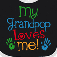 thumbnail image 4 of Inktastic My Grandpop Loves Me Boys or Girls Baby Bib, 4 of 4