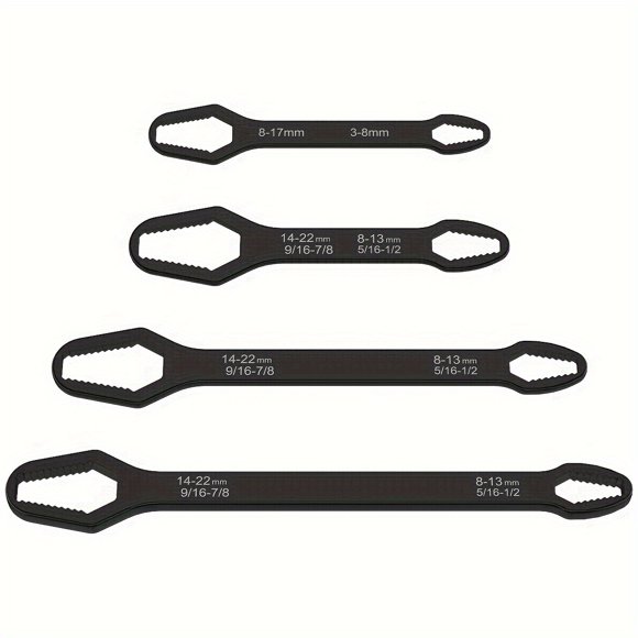 EASTIN 1pc Multifunctional Double-Ended Wrench 8-22mm Adjustable Self-Tightening Special-Shaped Tool Portable Iron Hand Tool for Household Use - Compatible with All Kinds of Screws and