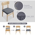 thumbnail image 3 of Chair Slipcovers 6 Pieces for Dining Room Dark Gary long-lasting Stretch Breathable Flannel Chair Covers, 3 of 8