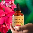 thumbnail image 2 of Geranium Essential Oil (1 oz), Premium Therapeutic Grade, 100% Pure and Natural, Perfect for Aromatherapy, Relaxation, Improved Mood and Much More by Mary Tylor Naturals, 2 of 4