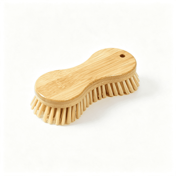 ACDANC Medium-Stiffness Nylon Fiber Scrub Brush - Heavy Duty Cleaning Brush, Wooden Handle, Brown, Ideal for Hardwood Floor, Outdoor Surfaces, Carpet, Versatile Cleaning Brushes