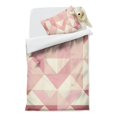 thumbnail image 2 of Red Pink Modern Art Geometric Duvet Cover and Pillowcase Set for Single Bedding, Bedroom Accessories for Kids Teens, 2 of 5