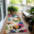 thumbnail image 6 of Addison Rugs Chantille Indoor/Outdoor Transitional Floral Ivory Washable Runner Rug, 2'3" x 7'6", 6 of 6