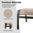 Outdoor Patio Footstools Aluminum Outdoor Ottomans Footrest Small Seating Wicker Furniture Patio