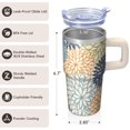 thumbnail image 3 of Bohemian Insulated Tumbler 20oz with Handle, Stainless Steel Travel Mug for Hot & Cold Drinks, Leak-Proof, Includes Straw, Gift, 3 of 5