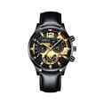 thumbnail image 1 of Reloj de cuarzo para mujer, relojes para mujer, reloj de cuarzo noctilucente, adhesivo mecánico, diseño de múltiples esferas, correa de cuero, estilo informal, reloj de pulsera, esfera antiarañazos, p, 1 of 4