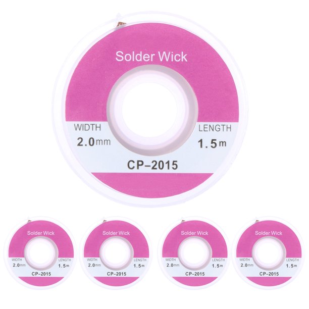5 uds 5 pies 2,0mm desoldador trenzado removedor de soldadura Sucker Flux mecha Cable de alambre Tmvgtek Para estrenar