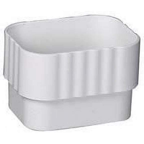 Amerimax Home Products Downspout Connector Vinyl Traditional - Durable - 20 Pack, White, 2 x 3 In.