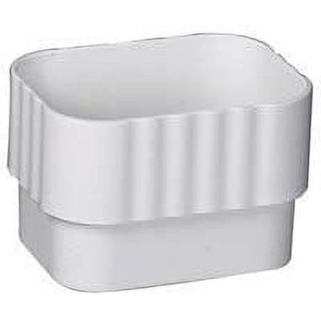 Amerimax Home Products Downspout Connector Vinyl Traditional - Durable - 20 Pack, White, 2 x 3 In.